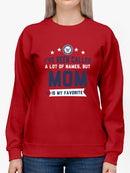 Navy Mom Quote Slogan Sweatshirt Women's -Navy Designs
