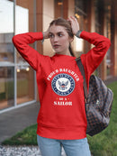Daughter Of A Sailor Phrase Sweatshirt Women's -Navy Designs
