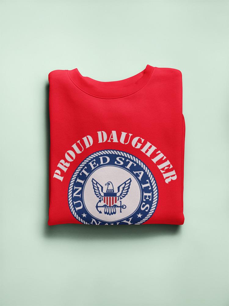 Daughter Of A Sailor Phrase Sweatshirt Women's -Navy Designs