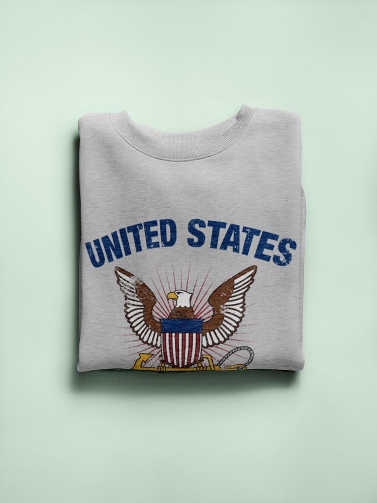 United States Navy Slogan Sweatshirt Women's -Navy Designs