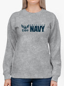 America's Navy Logo Slogan Sweatshirt Women's -Navy Designs