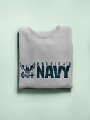 America's Navy Logo Slogan Sweatshirt Women's -Navy Designs