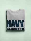 Navy Daughter Phrase Sweatshirt Women's -Navy Designs