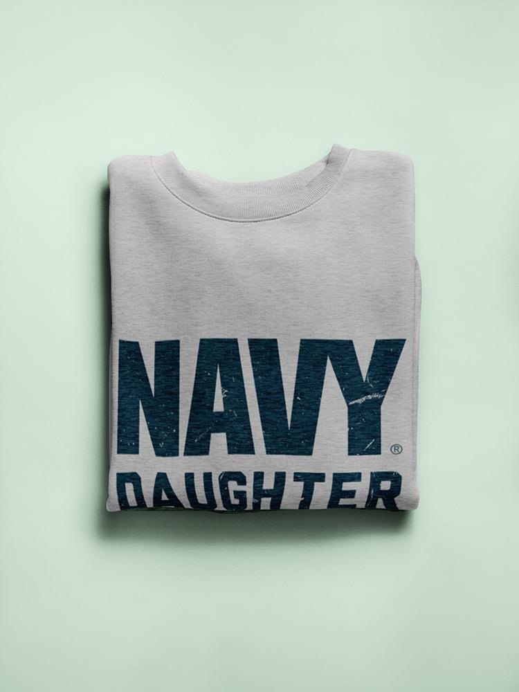 Navy Daughter Phrase Sweatshirt Women's -Navy Designs