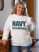 Navy Grandma Phrase Sweatshirt Women's -Navy Designs