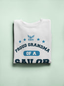 Proud Grandma Of Sailor Phrase Sweatshirt Women's -Navy Designs