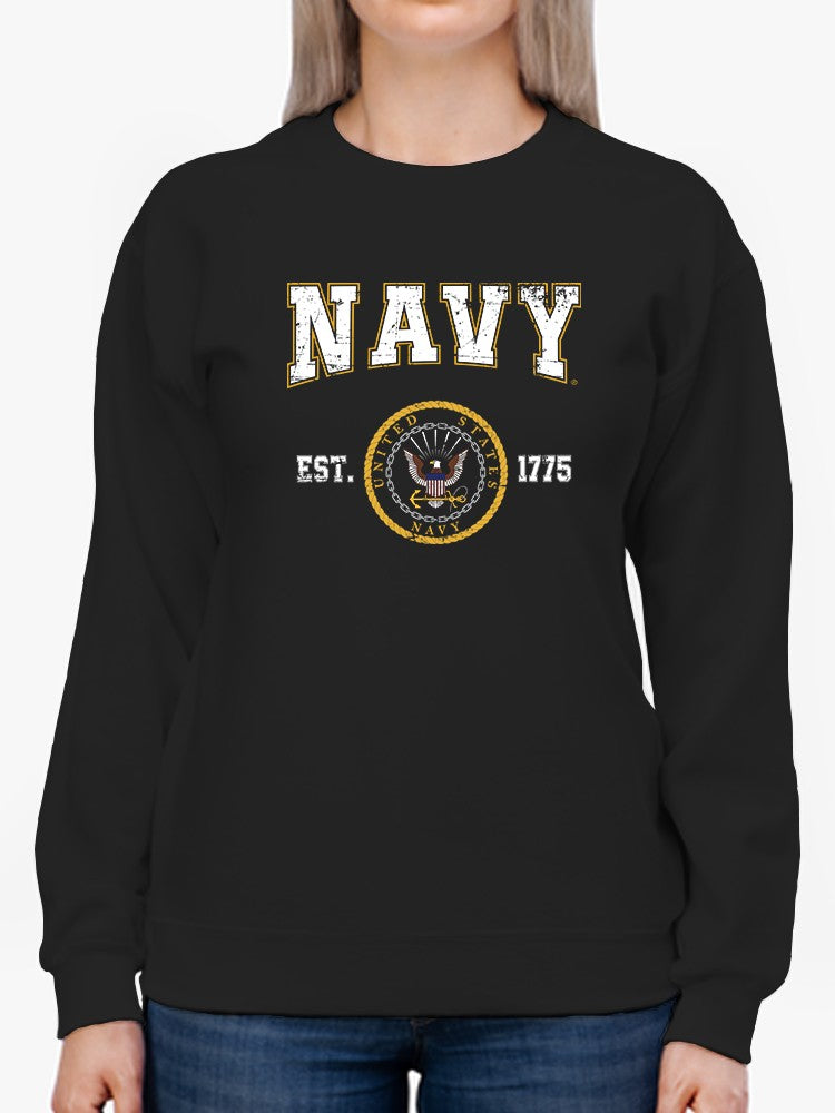 Navy 1775 Phrase Sweatshirt Women's -Navy Designs