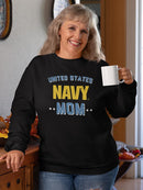 United States Navy Mom Phrase Sweatshirt Women's -Navy Designs
