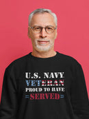 Proud Navy Veteran Sweatshirt -Navy Designs