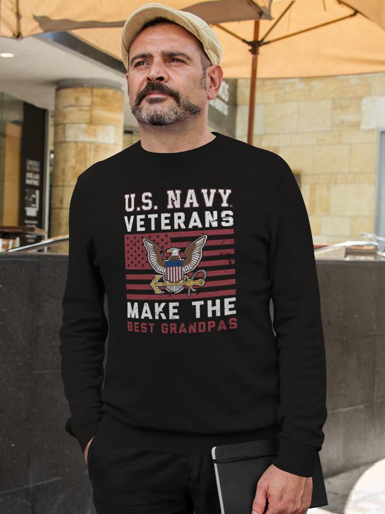 Navy Veterans Best Grandpas Sweatshirt -Navy Designs
