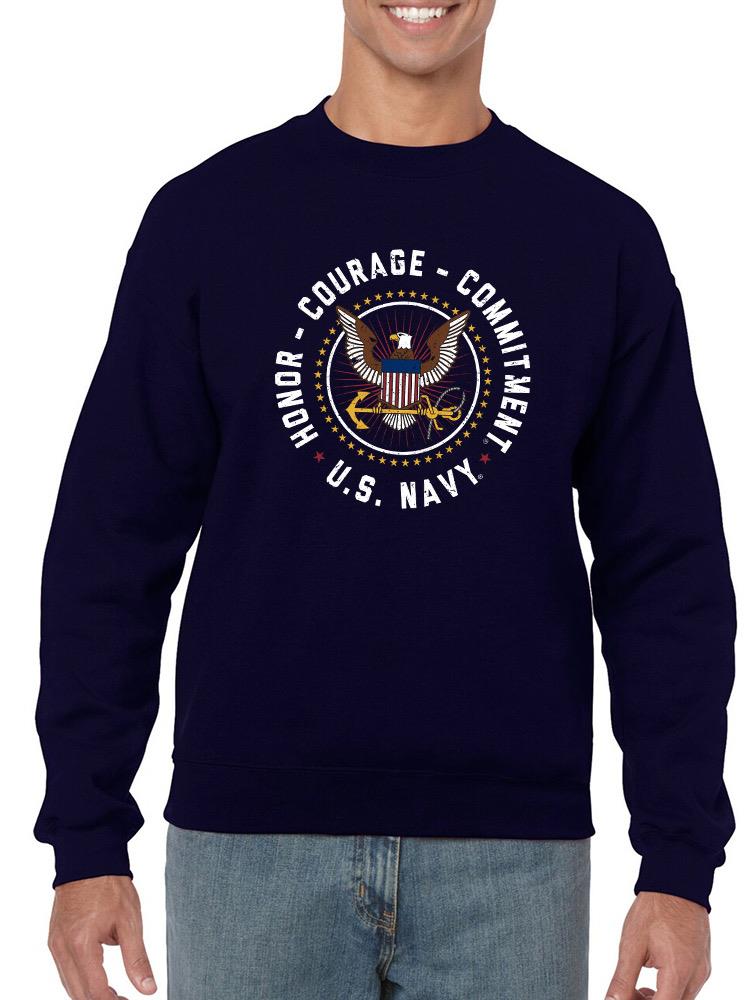 Honor, Courage, Commitment Navy Sweatshirt -Navy Designs