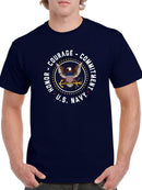 Honor, Courage, Commitment Navy T-shirt -Navy Designs