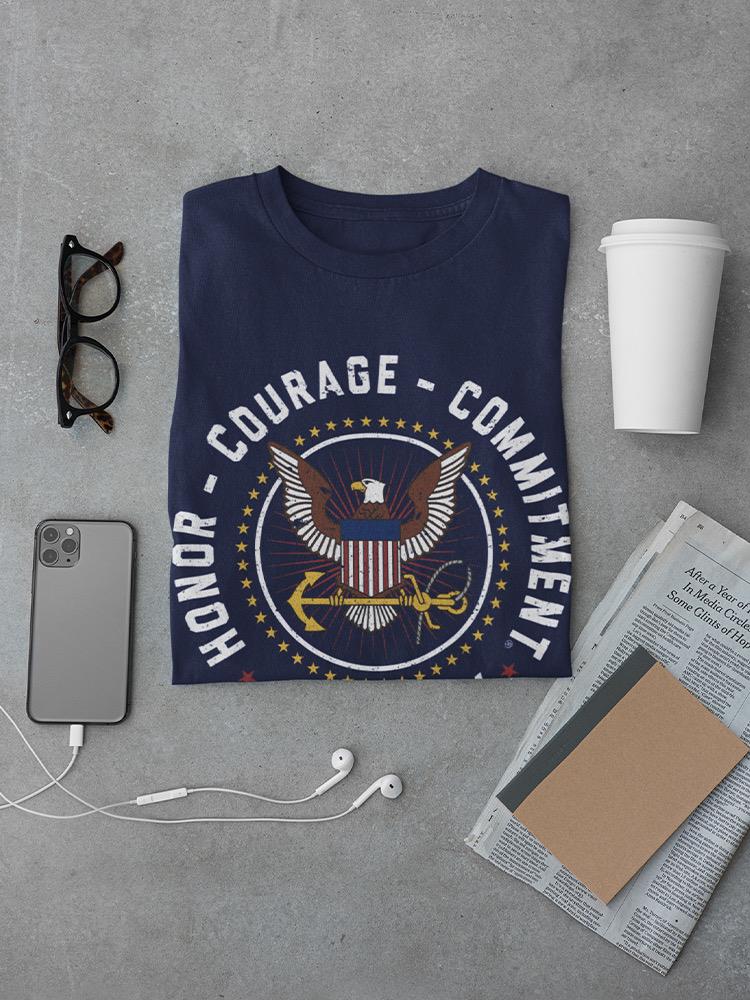 Honor, Courage, Commitment Navy T-shirt -Navy Designs