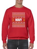 Navy Pattern Sweatshirt -Navy Designs