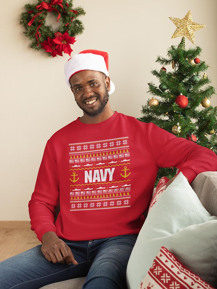 Navy Pattern Sweatshirt -Navy Designs
