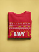 Navy Pattern Sweatshirt -Navy Designs