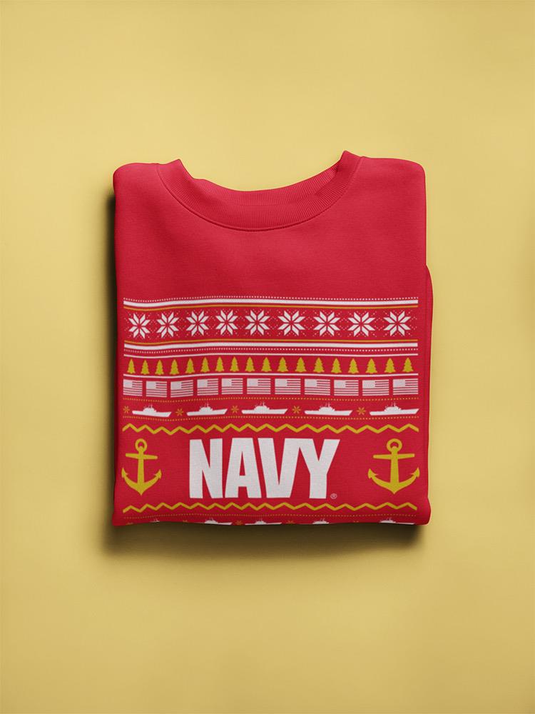 Navy Pattern Sweatshirt -Navy Designs