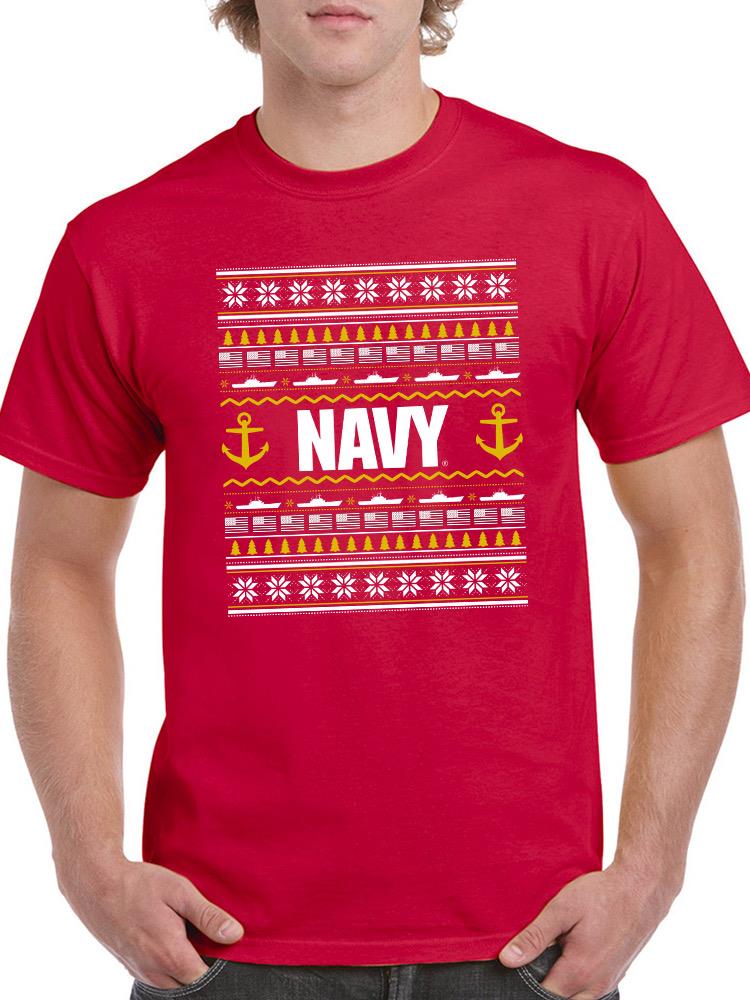 Navy Pattern T-shirt -Navy Designs