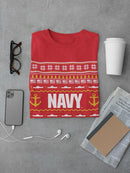Navy Pattern T-shirt -Navy Designs