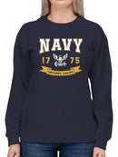 Navy Anchor Aweigh Sweatshirt -Navy Designs