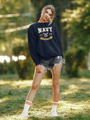 Navy Anchor Aweigh Sweatshirt -Navy Designs