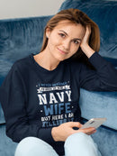 Navy Wife Sweatshirt -Navy Designs