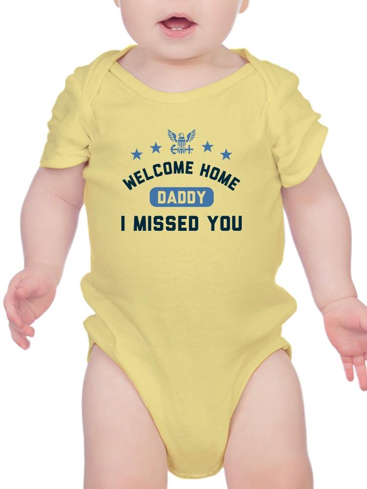 Welcome Home Daddy. Bodysuit -Navy Designs