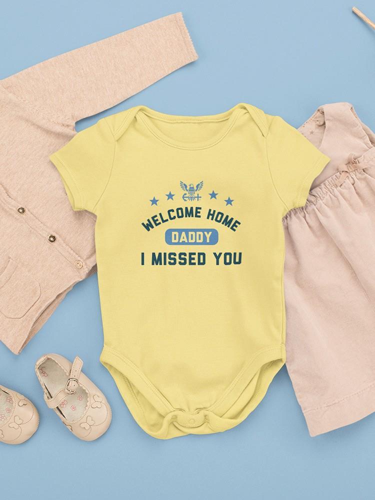 Welcome Home Daddy. Bodysuit -Navy Designs