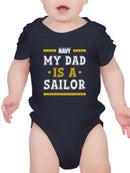My Dad Is A Sailor Bodysuit -Navy Designs
