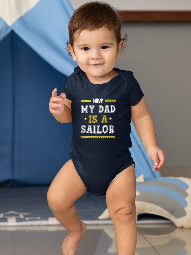 My Dad Is A Sailor Bodysuit -Navy Designs