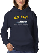 Honor. Courage. Commitment. Hoodie or Sweatshirt -Navy Designs