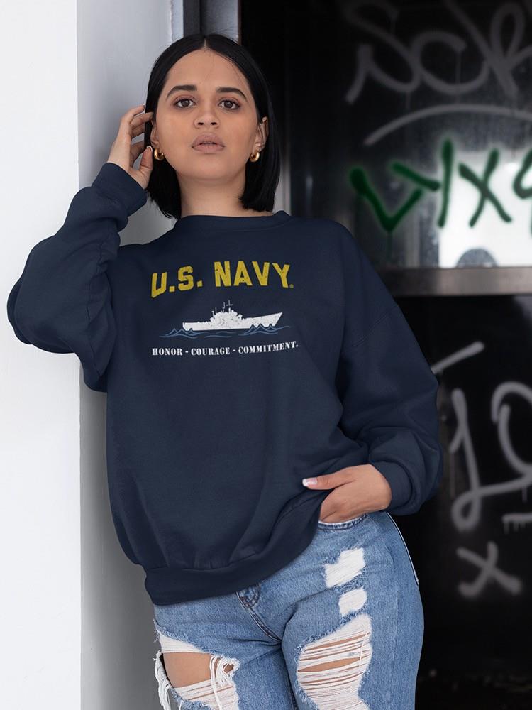 Honor. Courage. Commitment. Hoodie or Sweatshirt -Navy Designs