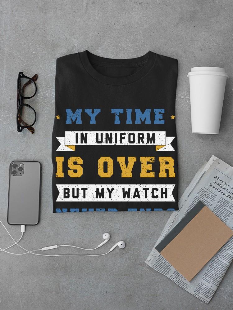 My Watch Never Ends. T-shirt -Navy Designs