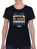 My Watch Never Ends. T-shirt -Navy Designs