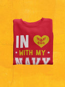 In Love With My Navy Veteran Sweatshirt -Navy Designs