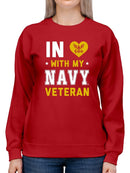 In Love With My Navy Veteran Sweatshirt -Navy Designs