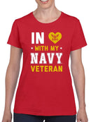 In Love With My Navy Veteran T-shirt -Navy Designs