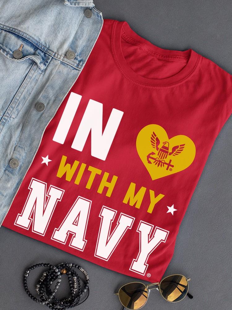In Love With My Navy Veteran T-shirt -Navy Designs