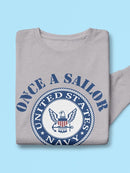 Once A Sailor Always A Sailor Sweatshirt -Navy Designs