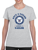 Once A Sailor Always A Sailor T-shirt -Navy Designs