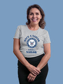 Once A Sailor Always A Sailor T-shirt -Navy Designs