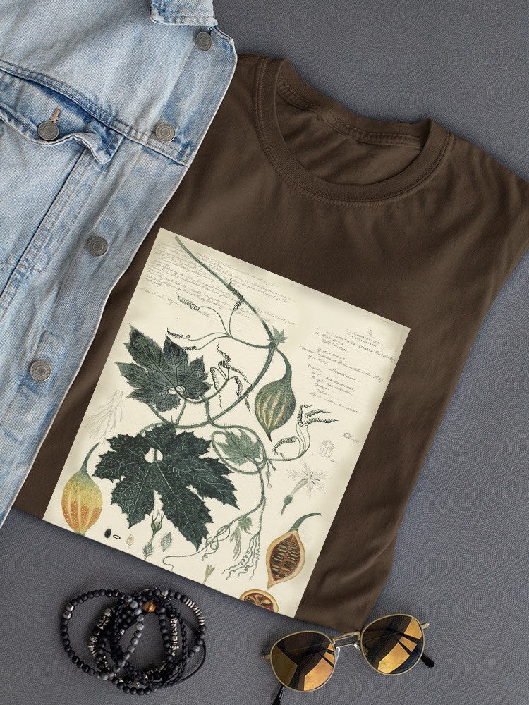 Botanical Drawings And Notes T-shirt -A. Descubes Designs
