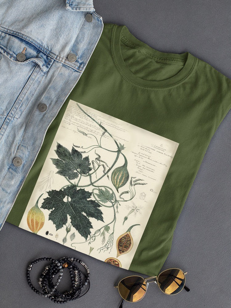 Botanical Drawings And Notes T-shirt -A. Descubes Designs