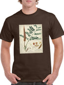 Botanical Notes And Drawings T-shirt -A. Descubes Designs