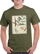 Botanical Notes And Drawings T-shirt -A. Descubes Designs