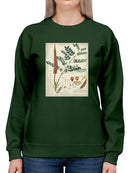 Botanical Notes And Drawings Sweatshirt -A. Descubes Designs