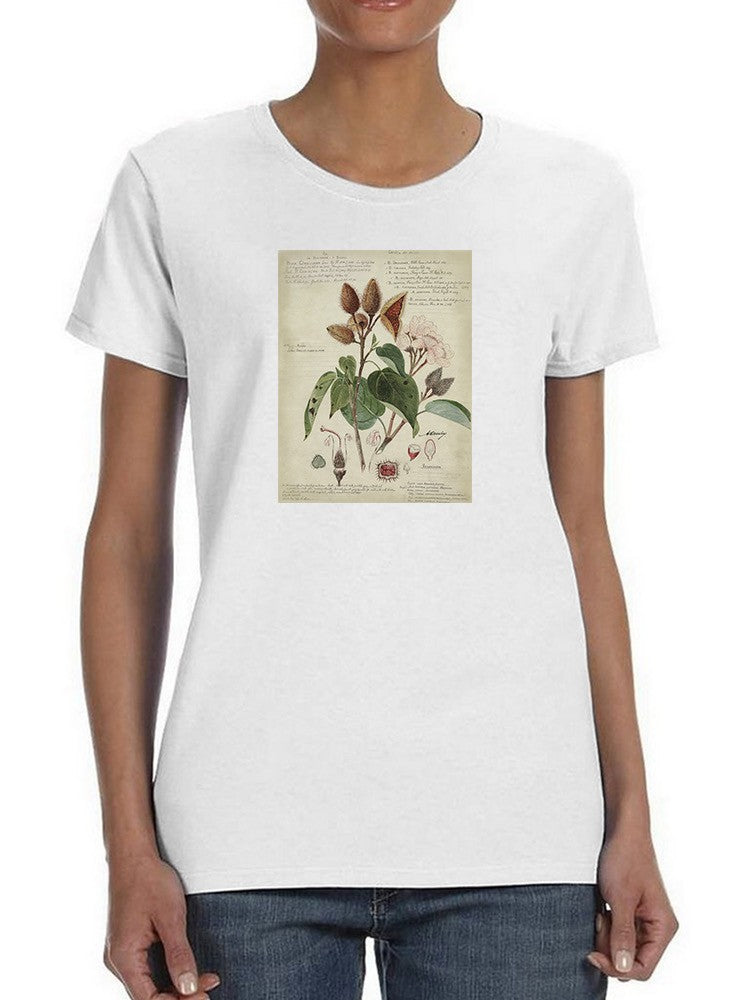 Botanical Notes T-shirt -A. Descubes Designs