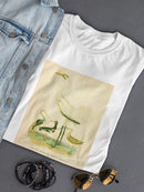 Antique Crane And Heron. T-shirt -Alexander Wilson Designs