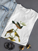 Orchard And Birds T-shirt -Alexander Wilson Designs