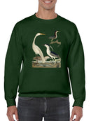 Vintage Heron Family Sweatshirt -Alexander Wilson Designs